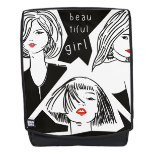 beautiful girl backpack
