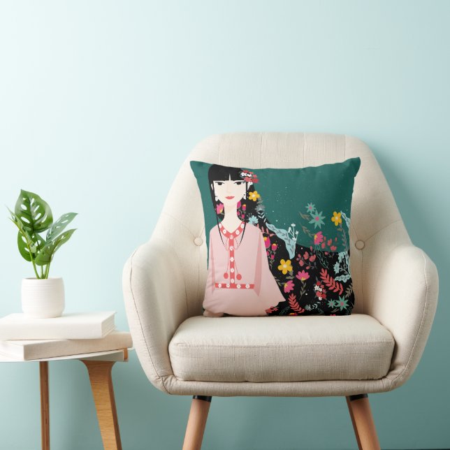 Beautiful Girl Cushion (Chair)