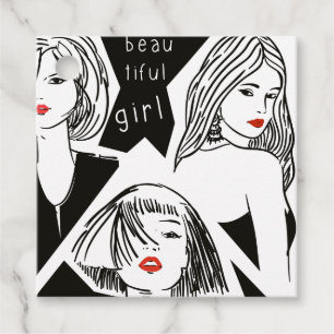 beautiful girl favour tags