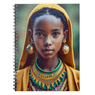 beautiful girl from Central African ethnicity, Notebook