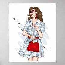 Beautiful girl in stylish clothes with fashion acc