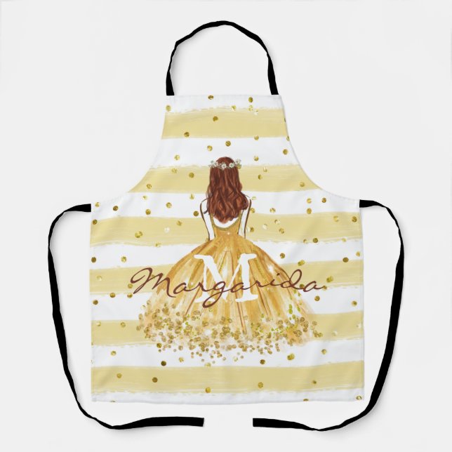 Beautiful Girl Monogram Apron (Front)