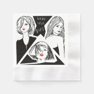 beautiful girl napkin