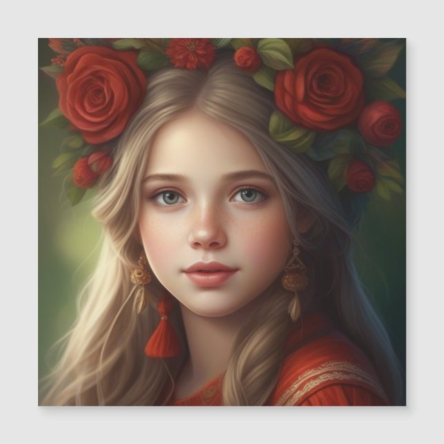 Beautiful girl with garland (Front)