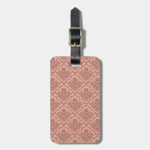 Beautiful girly elegant vintage damask pattern luggage tag
