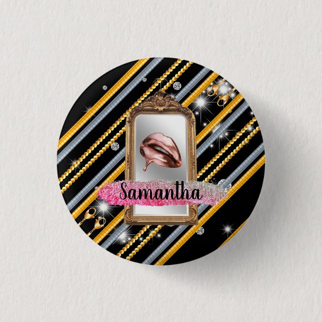 Beautiful Girly Gift Elegant Chic Custom 3 Cm Round Badge (Front)
