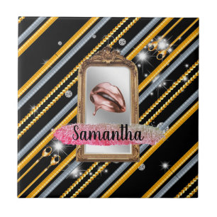 Beautiful Girly Gift Elegant Chic Custom Ceramic Tile