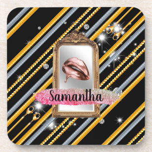 Beautiful Girly Gift Elegant Chic Custom Coaster