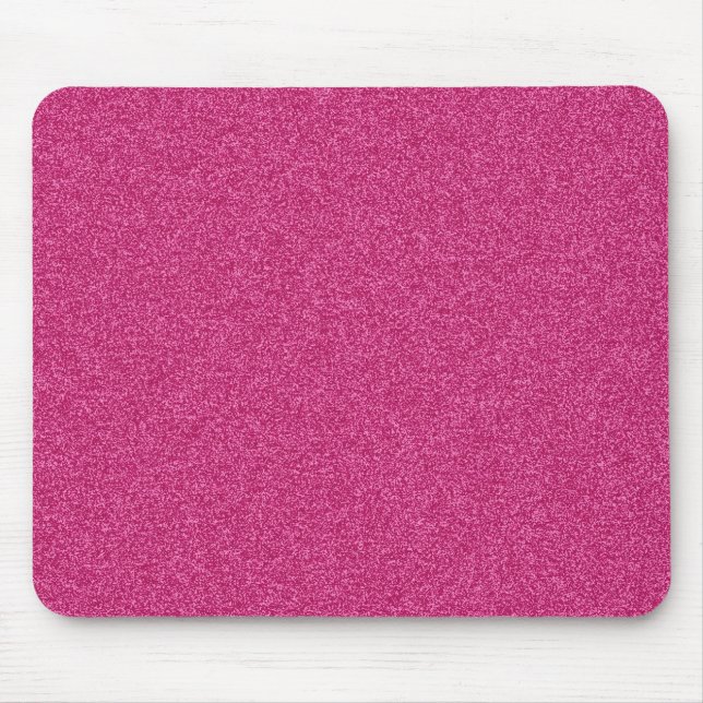 Beautiful girly hot pink glitter effect background mouse pad (Front)