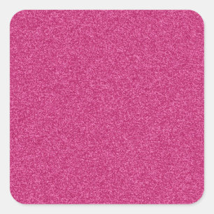 Beautiful girly hot pink glitter effect background square sticker