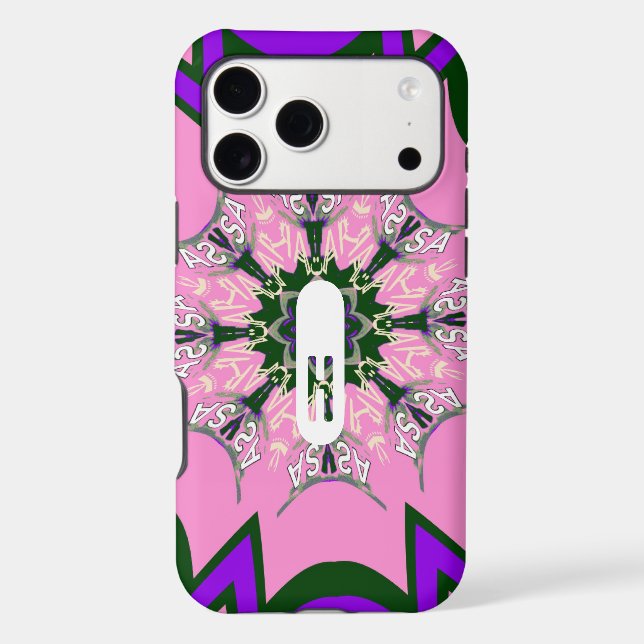 Beautiful girly trendy monogram floral pattern diy (Back)