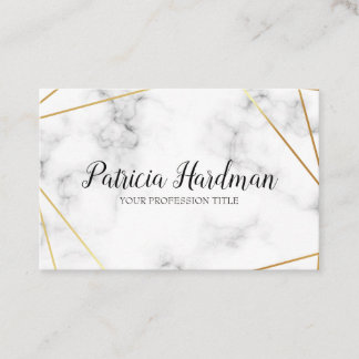 Beautiful, glamour business card with white marble