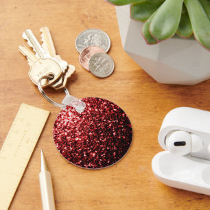 Beautiful Glamour Red Glitter sparkles Key Ring