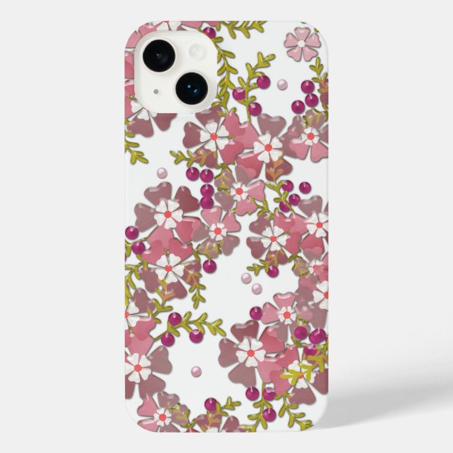 Beautiful glass flowers iPhone case (Back)