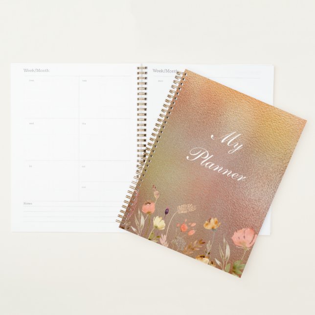 Beautiful Glossy Flowers Planner (Display)
