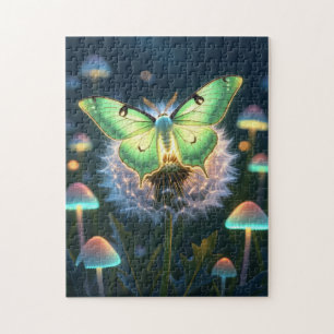 Beautiful Glowing Luna Moth Jigsaw Puzzle