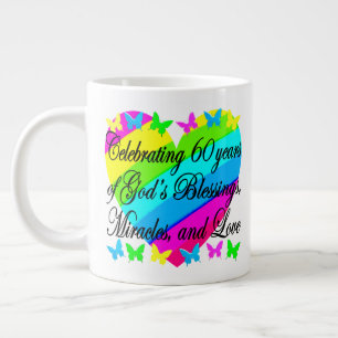 BEAUTIFUL GOD LOVING 60TH BIRTHDAY MUG