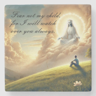 Beautiful God Watching Over His Child Stone Coaster