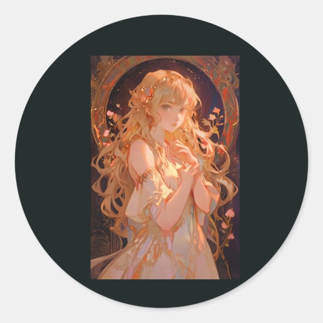 Beautiful Goddess Sticker for any item surface.  (Front)