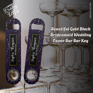 Beautiful Gold Black Bridesmaid Wedding Favour Bar