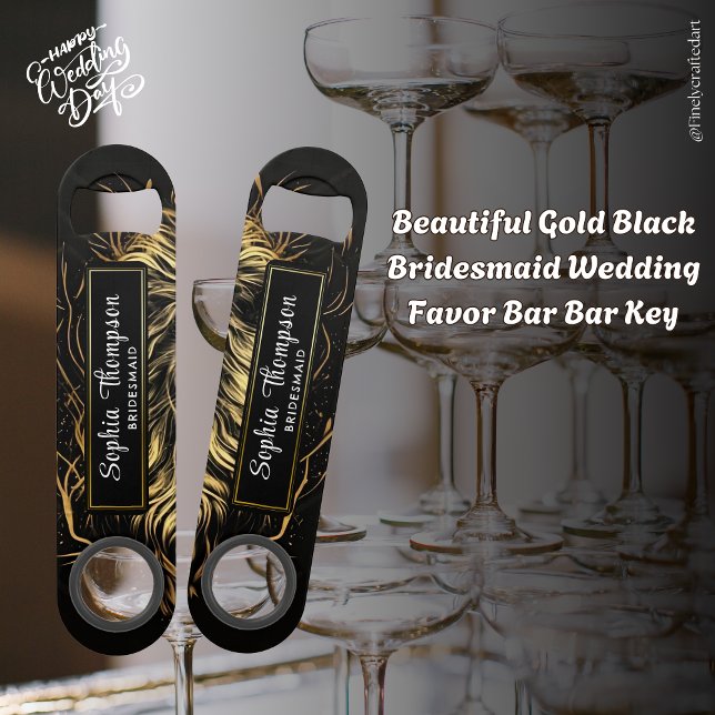 Beautiful Gold Black Bridesmaid Wedding Favour Bar (Creator Uploaded)