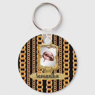 Beautiful Gold Elegant Chic Custom Key Ring