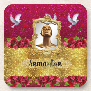 Beautiful Gold Glitter Elegant Chic Coaster