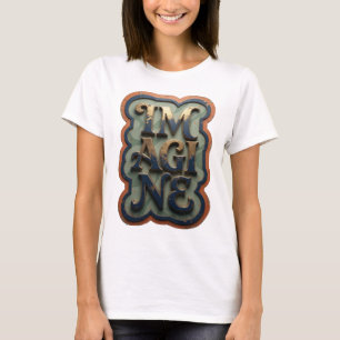 Beautiful Gold IMAGINE Design T-Shirt