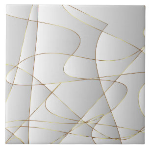 Beautiful gold lines ceramic tile