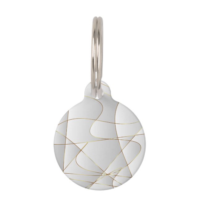 Beautiful gold lines pet tag (Front)