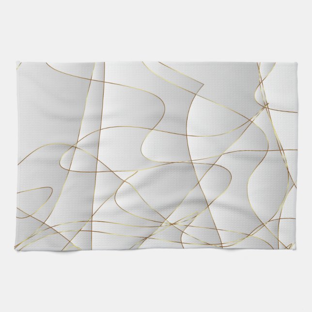 Beautiful gold lines tea towel (Horizontal)
