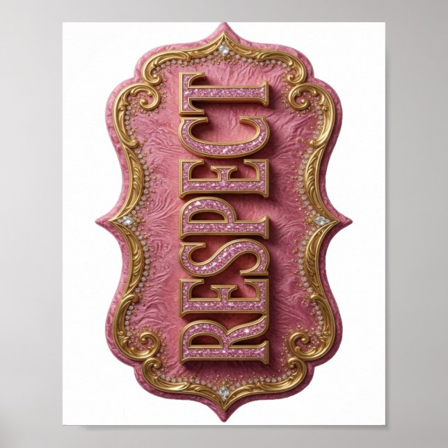 Beautiful Gold RESPECT Print (Front)