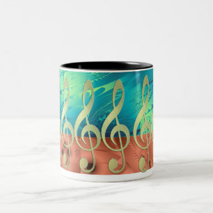 Beautiful Gold Treble Clef Mug