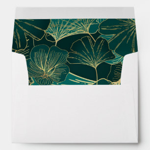 Beautiful Golden & Blue Leaves Envelope