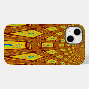 Beautiful Golden Brown African Tribal Print vector Case-Mate iPhone 14 Case