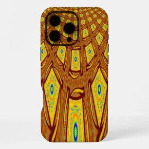 Beautiful Golden Brown African Tribal Print vector iPhone Case