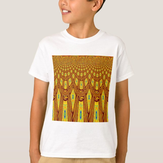 Beautiful Golden Brown African Tribal Print vector T-Shirt (Front)