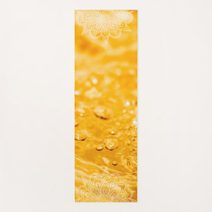 Beautiful Golden Coloured Mandala Yoga Mat