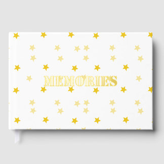 Beautiful golden foil memories photo/ guest book.  guest book