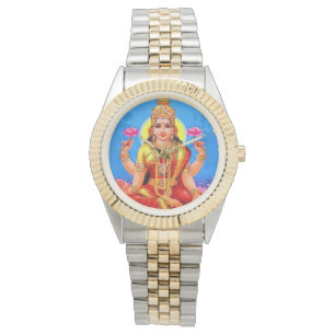 Beautiful Golden Lakshmi Diwali Goddess Watch
