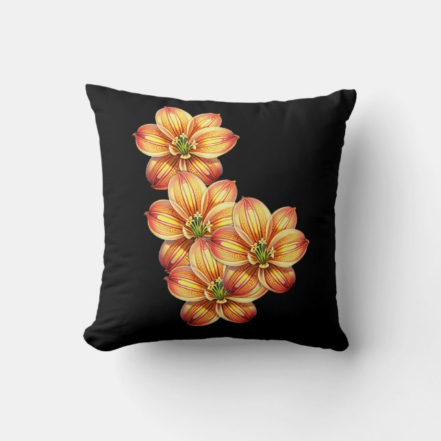 Beautiful Golden Lily Cushion (Front)