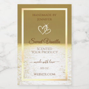 Beautiful Golden Ocean Product Packaging Labels