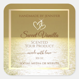 Beautiful Golden Ocean Product Packaging Labels