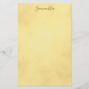 Beautiful Golden Parchment Stationery