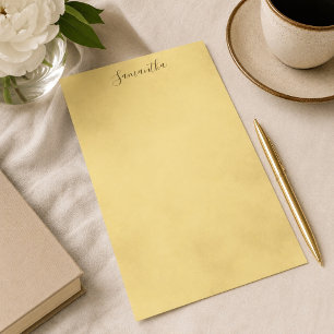 Beautiful Golden Parchment Stationery