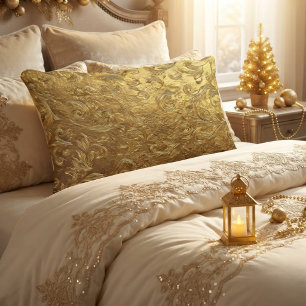 Beautiful Golden pattern Decorative Cushion