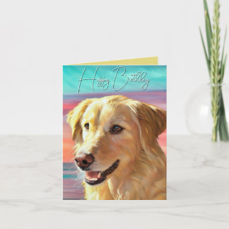 Beautiful Golden Retriever Folded Greeting Card