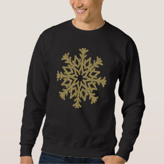 Beautiful Golden Snowflakes Winter  For Women Men  Sweatshirt