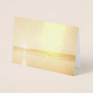 Beautiful Golden Sunset Foil Card