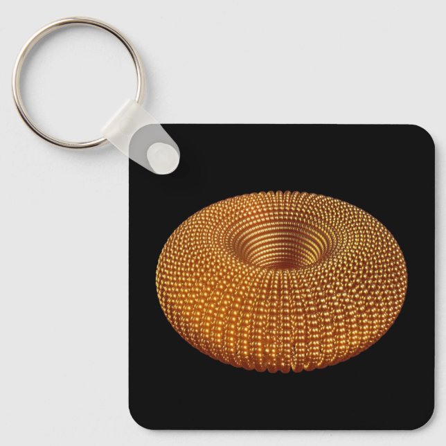 Beautiful Golden Torus Key Ring (Front)